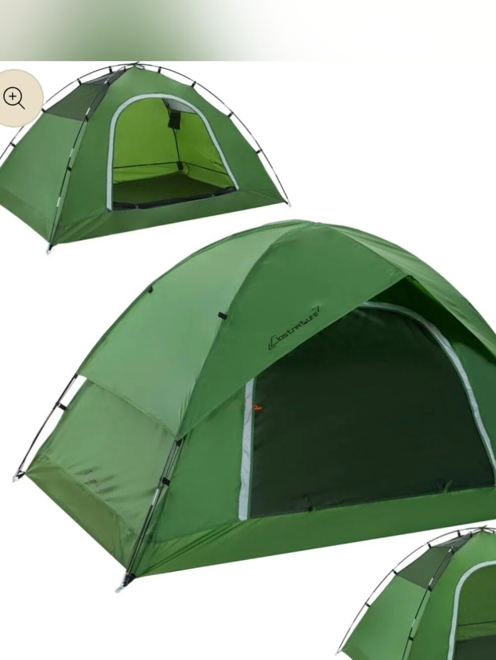2 Man Person waterproof Backpacking  Lightweight Camping Hiking Dome Tent Khaki